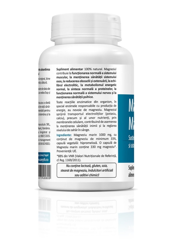 Marine Magnesium, 1000 mg, 60 cps de la ZENYTH