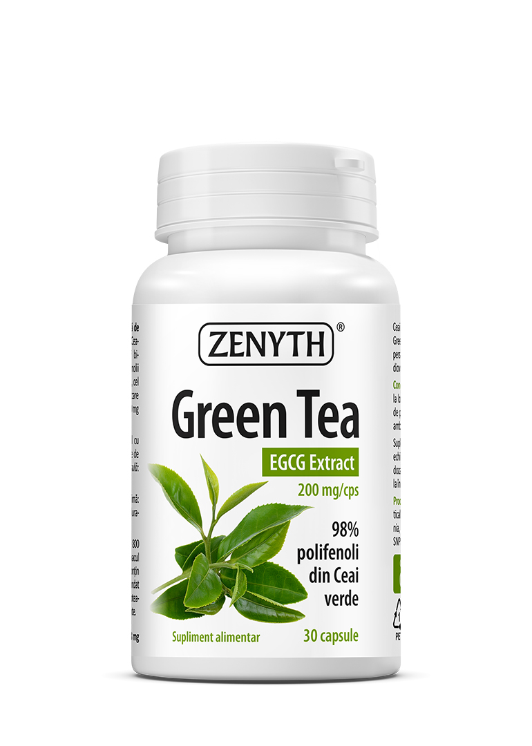 Ceai verde – Extract EGCG 200 mg, 30 capsule | Zenyth