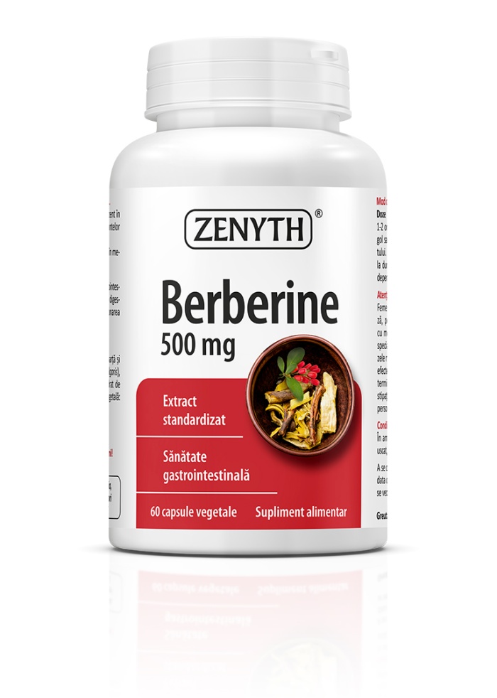 Berberina 500 mg, controlul glicemiei, 60 capsule | Zenyth