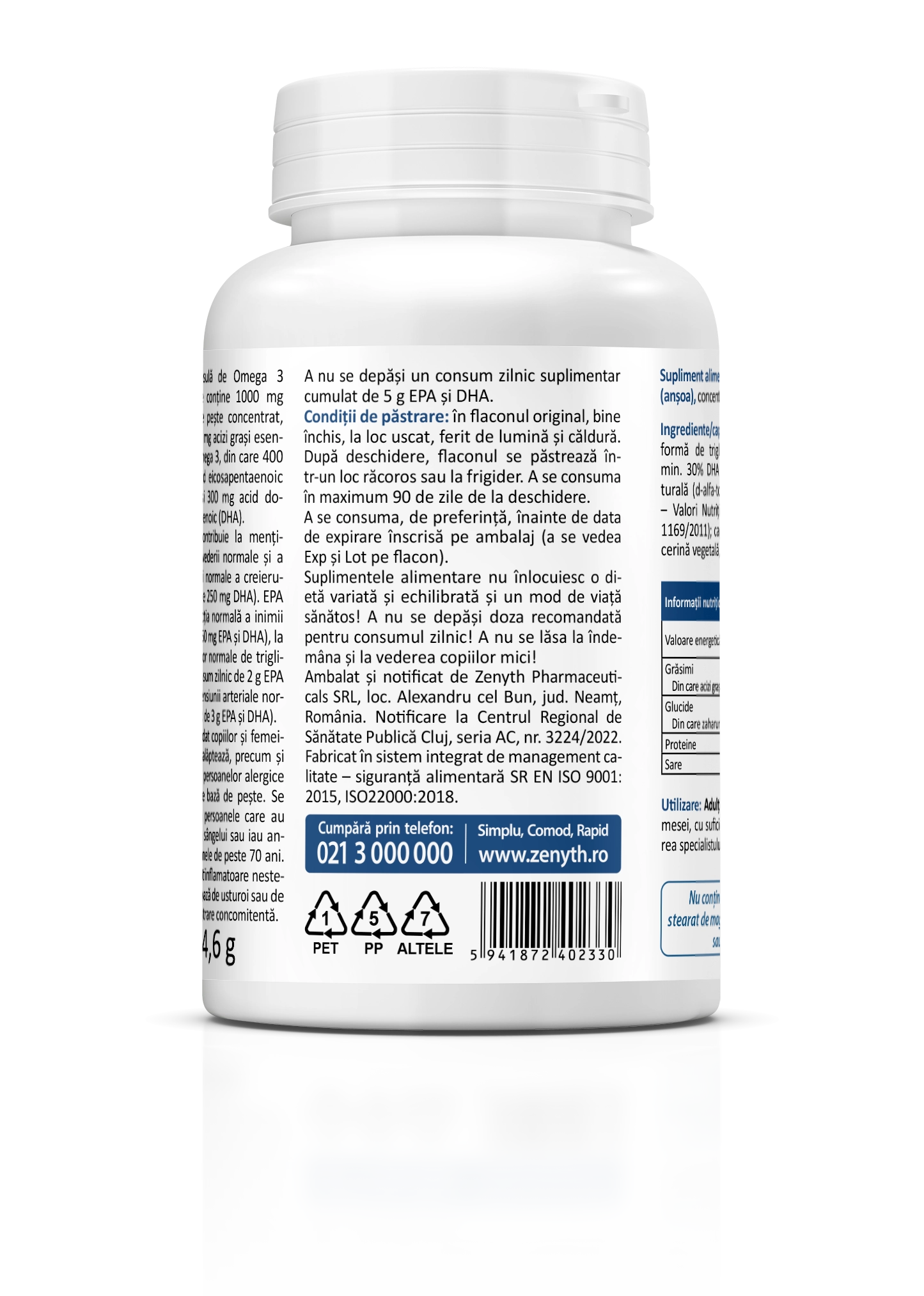 Omega 3 1000 mg, 60 capsule