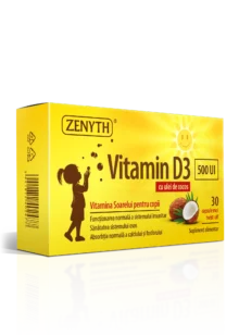 Vitamina D3 500 UI pentru copii, 30 capsule