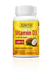 Vitamina D3 5000 UI, 60 capsule