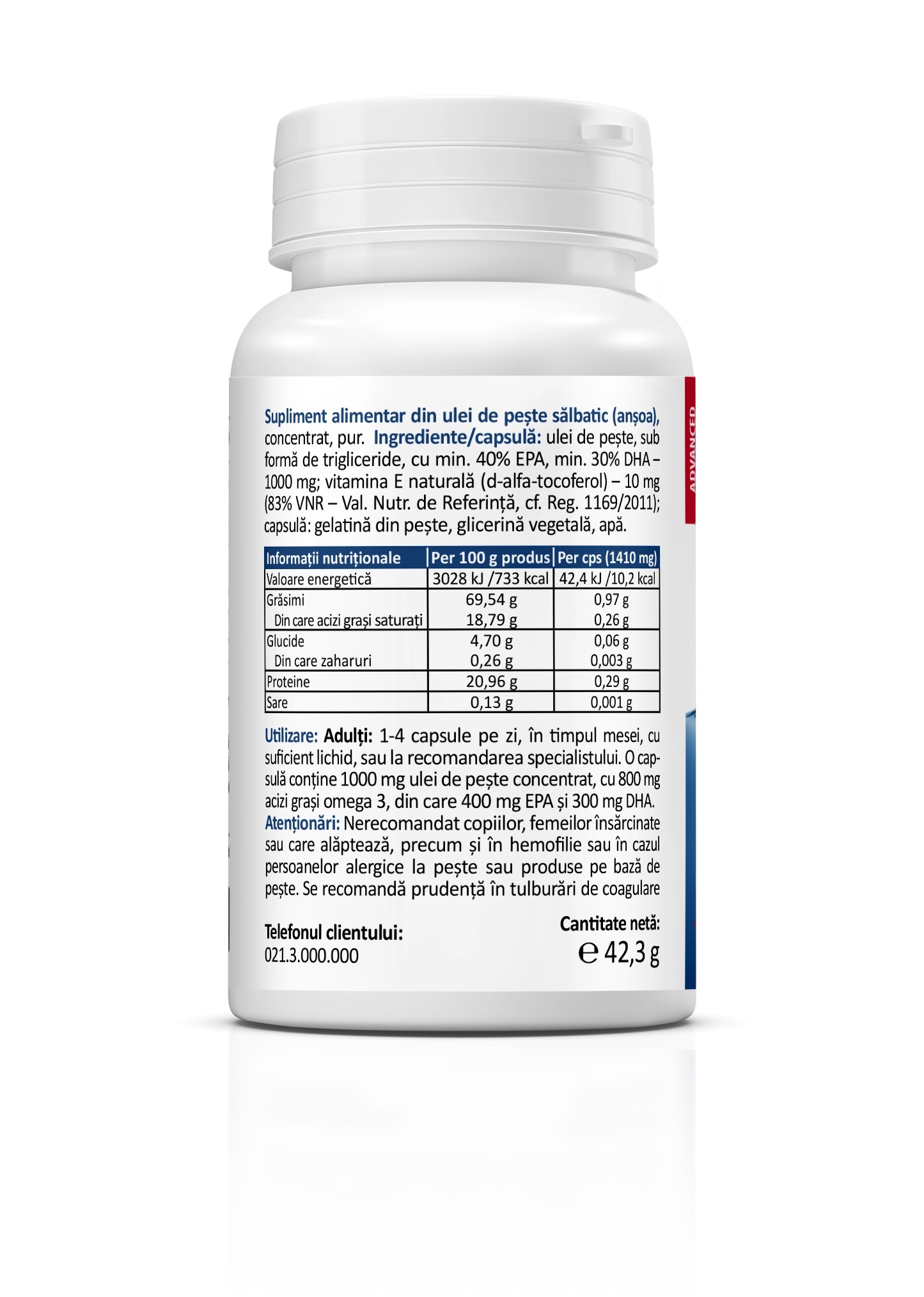 Omega 3 1000 mg, 30 capsule