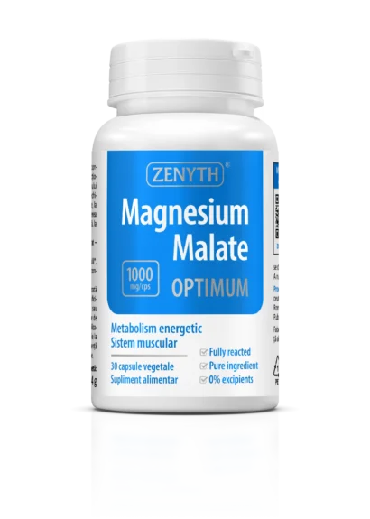 Magneziu Malat Optimum 1000 mg, 30 capsule